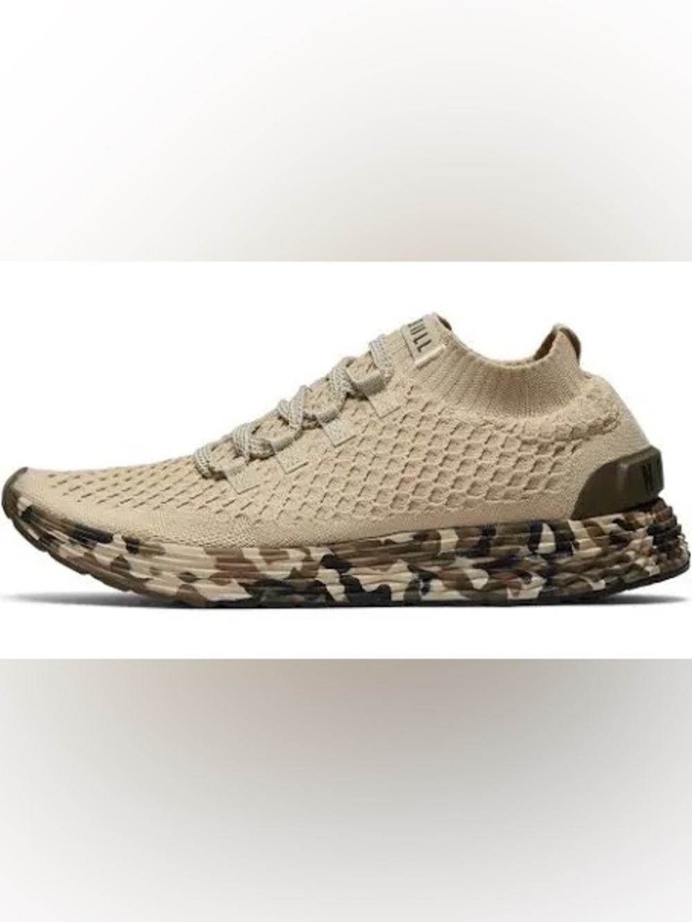Nobull All Day Knit Sneakers Shoes in Camo Cream Tan Size 8